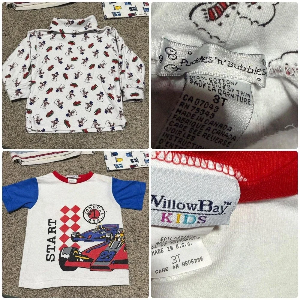 Vintage 90s Boys 3T Clothing Lot Mickey Mouse Playstuff OshKosh 7 Pc